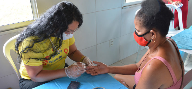 Unidades de saúde abastecidas com fitas de glicemia