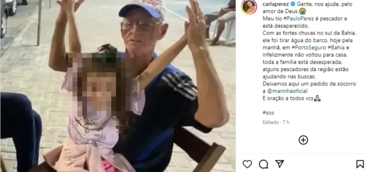 Corpo é encontrado em rio do sul da Bahia e moradores identificam como do tio pescador de Carla Perez