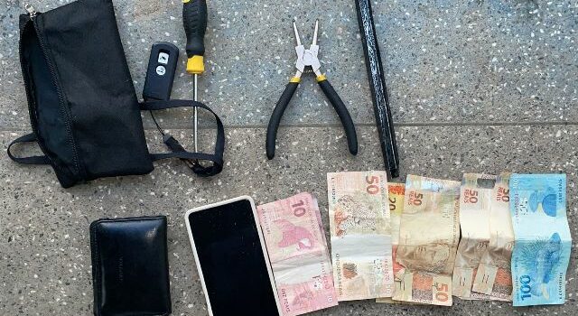 PM flagra estelionatário instalando “chupa cabra” em caixa eletrônico
