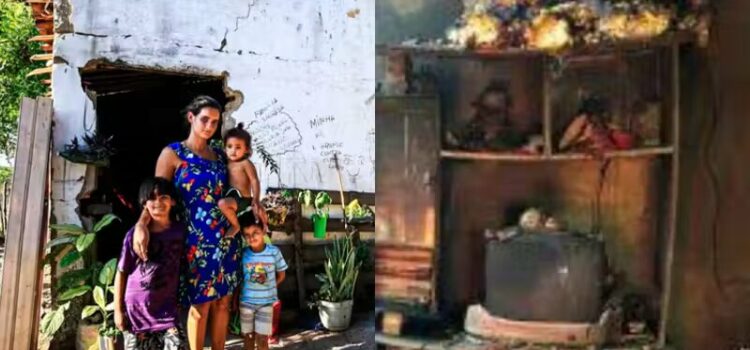 Mãe que passa fome com 5 filhos pede ajuda e internautas se mobilizam