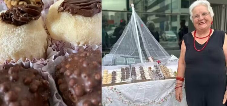 Idosa de 78 vende brigadeiros gourmet na rua e dá show de empreendedorismo