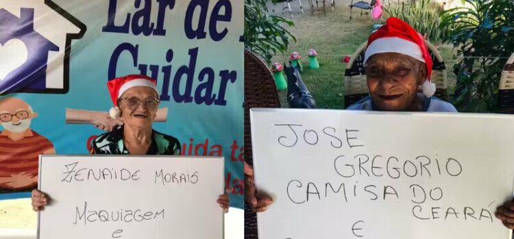 Idosos de asilo fazem pedidos simples de Natal e web reage: “Toca nosso coração”