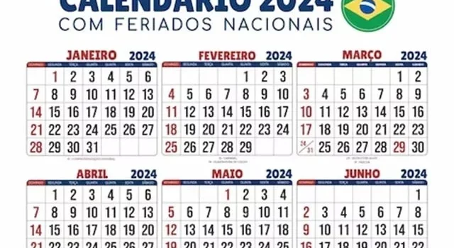 2024 terá poucos ‘feriadões’ prolongados; confira