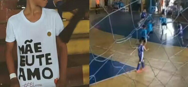 Menino marca gol em campeonato e levanta camisa em homenagem à mãe falecida