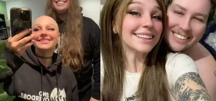 Namorado deixa cabelo crescer durante 4 anos e doa à namorada com alopecia
