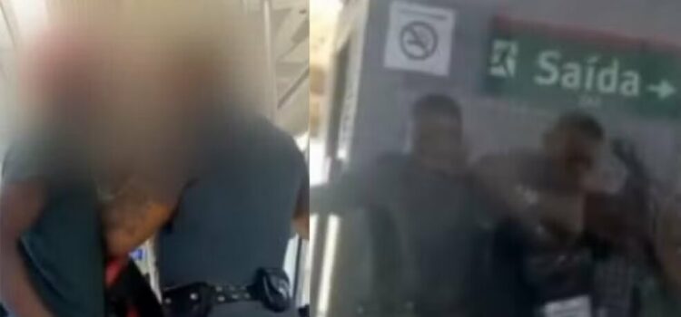 Segurança impede homem de tocar violino no metrô de Salvador e briga é registrada por passageiros