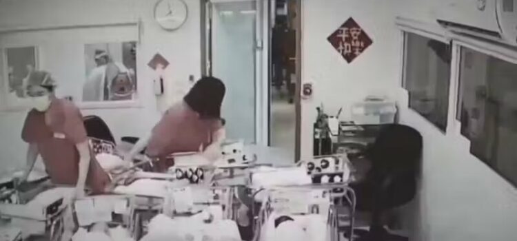 Enfermeiras de hospital em Taiwan protegem bebês durante terremoto; impressionante!