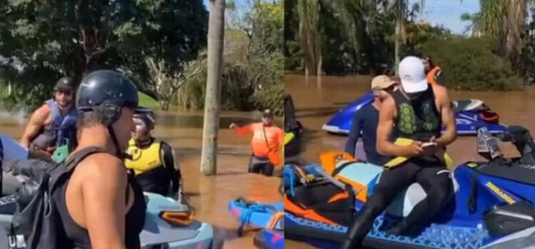 Pedro Scooby e amigos ajudam a resgatar 200 crianças ilhadas em escolas no RS