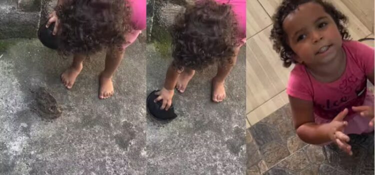 Menina pede para mãe ficar calma, respirar, porque ela fez uma arte