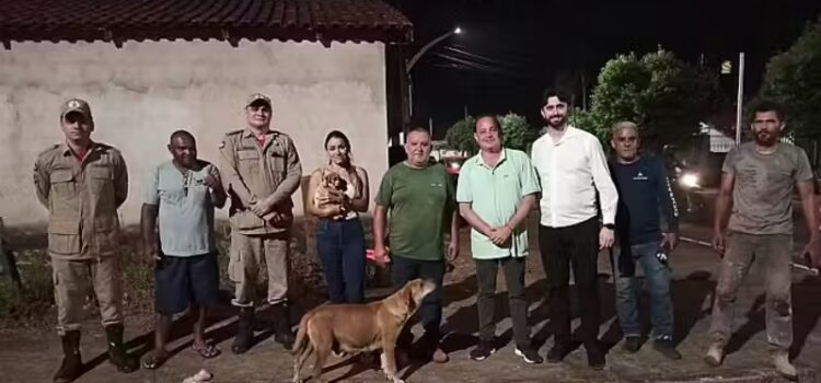Moradores se unem e resgatam filhote de caramelo que ficou 20h presa em bueiro: