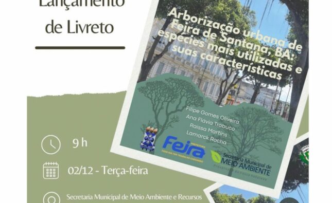 Semmam lança livreto sobre arborização urbana e espécies nativas de Feira de Santana