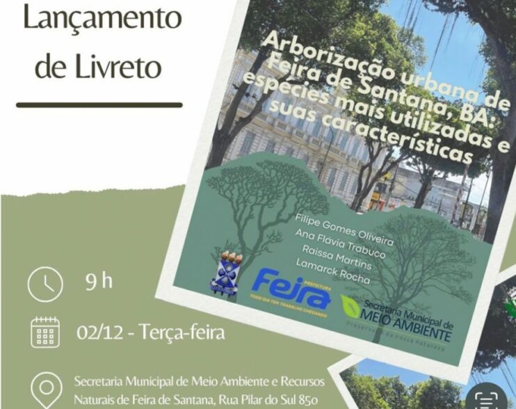 Semmam lança livreto sobre arborização urbana e espécies nativas de Feira de Santana