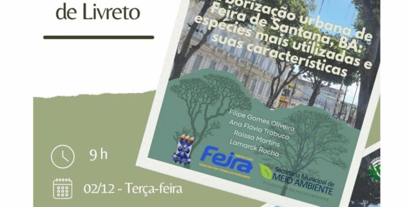 Semmam lança livreto sobre arborização urbana e espécies nativas de Feira de Santana
