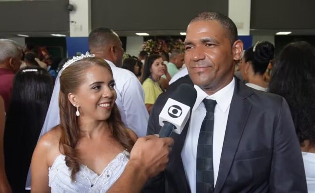 Casamento coletivo reúne 204 casais em Feira de Santana; número de participantes dobra em relação ao ano passado