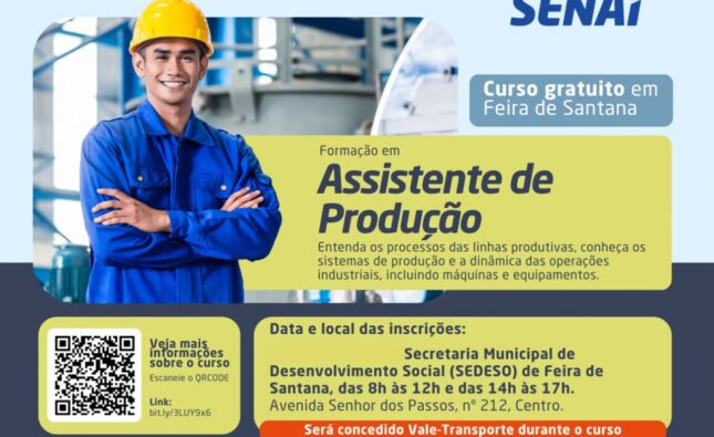 Inscrições para cursos do SENAI são prorrogadas até a próxima sexta (5)