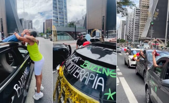 Família de Salvador faz buzinaço para comemorar última quimioterapia de adolescente: ‘Vencemos’