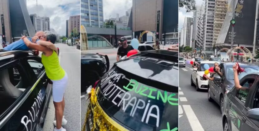 Família de Salvador faz buzinaço para comemorar última quimioterapia de adolescente: ‘Vencemos’