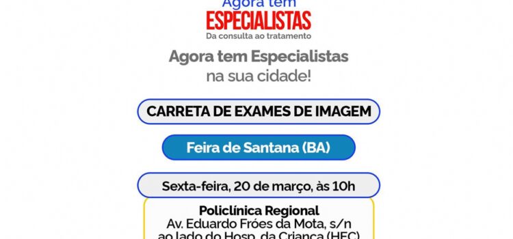 Carreta de imagem amplia acesso à tomografia e atenderá pacientes de 28 municípios da região de Feira