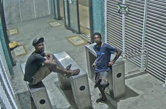 Câmeras de videomonitoramento identificam dois suspeitos de furto de fiação em estação do BRT